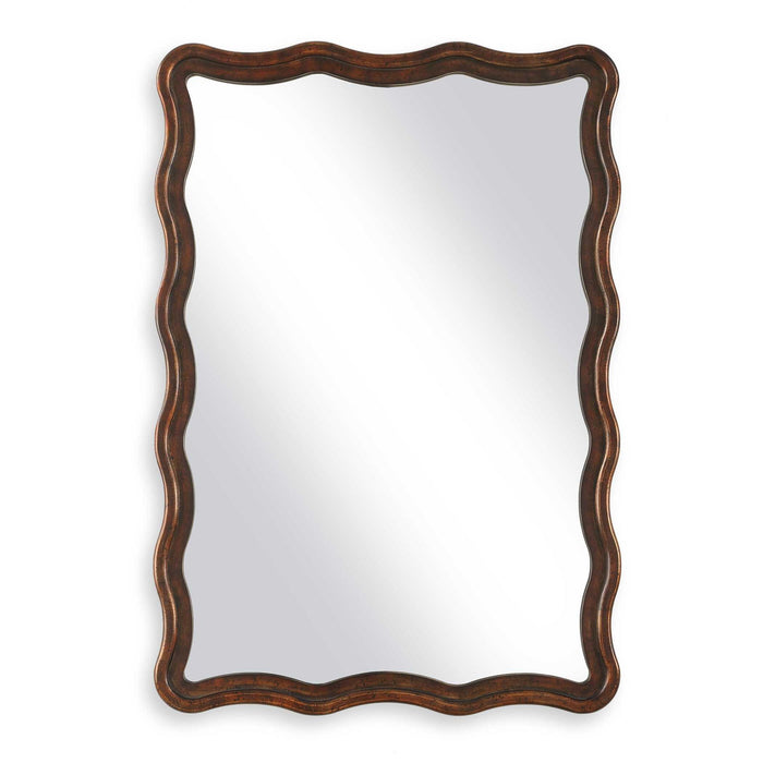 Mirror With Scalloped Edges - Antique Bronze