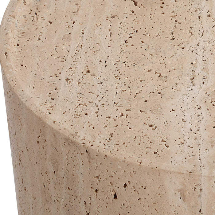 Basilica - Accent Table - Brown / White