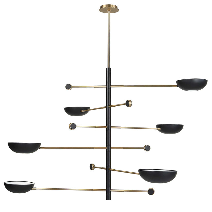Swinger - 6 Light Pendant - Black