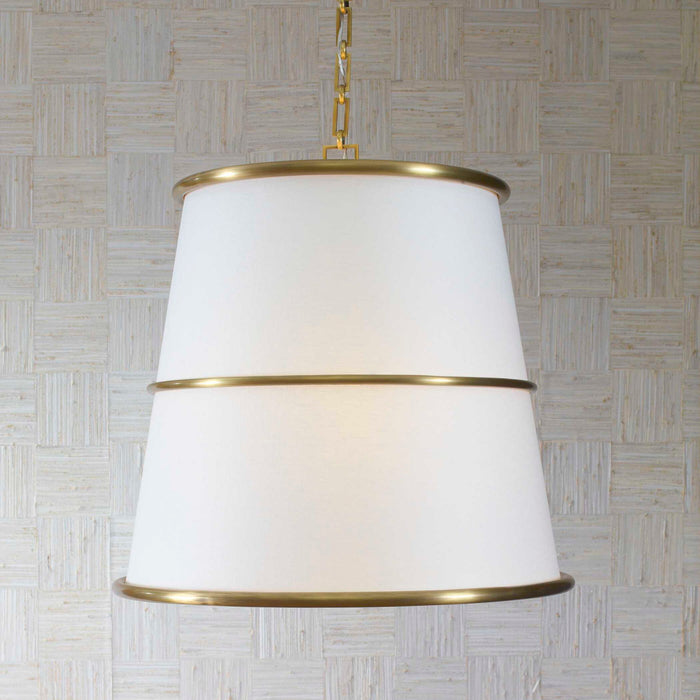 Triad - 4 Light Pendant - Brass / White