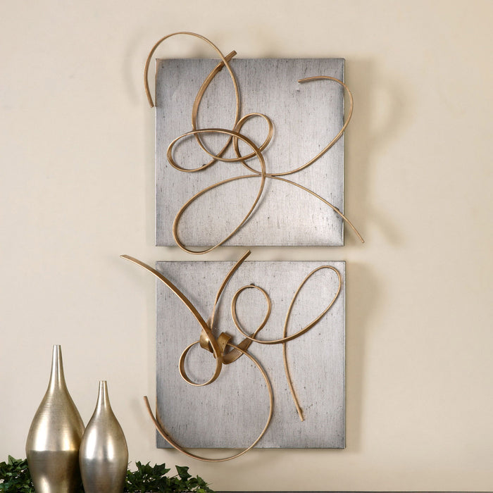 Harmony - Metal Wall Art (Set of 2) - Gold