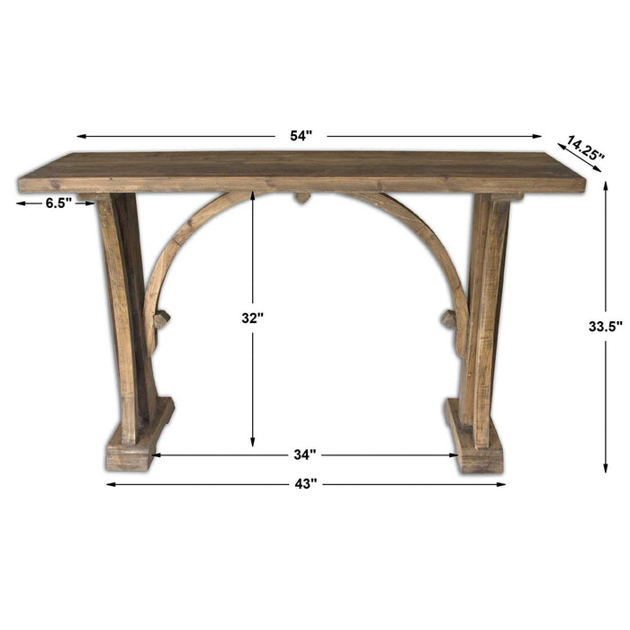 Genessis - Reclaimed Wood Console Table - Dark Brown