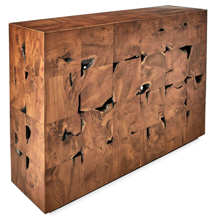 Teak Tac Toe - Console Table