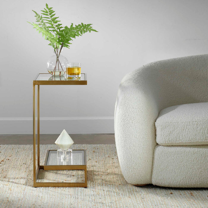 Musing - Accent Table - Brushed Brass