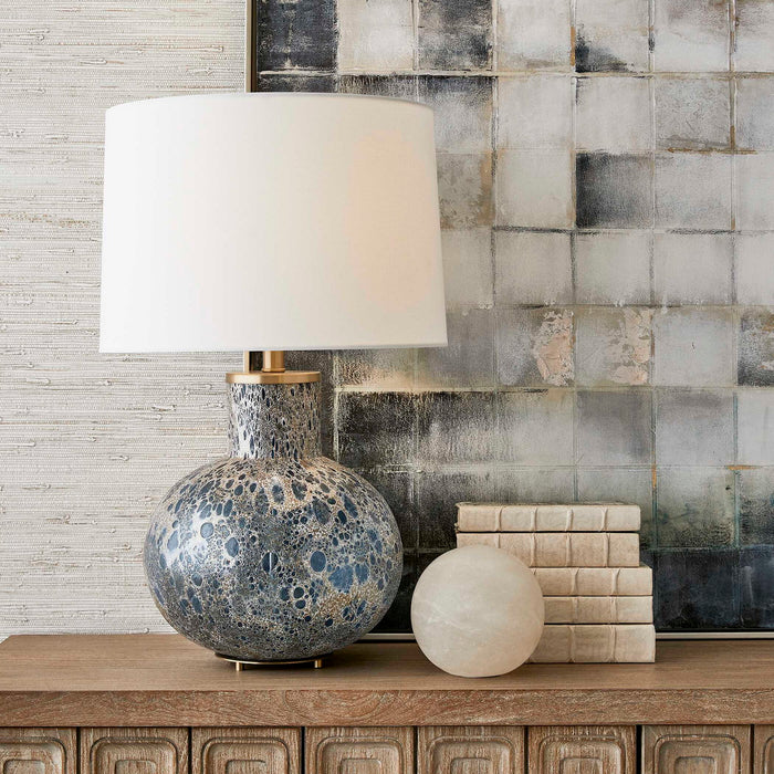 Atmosphere - Low Table Lamp - Blue / Brass / Gold