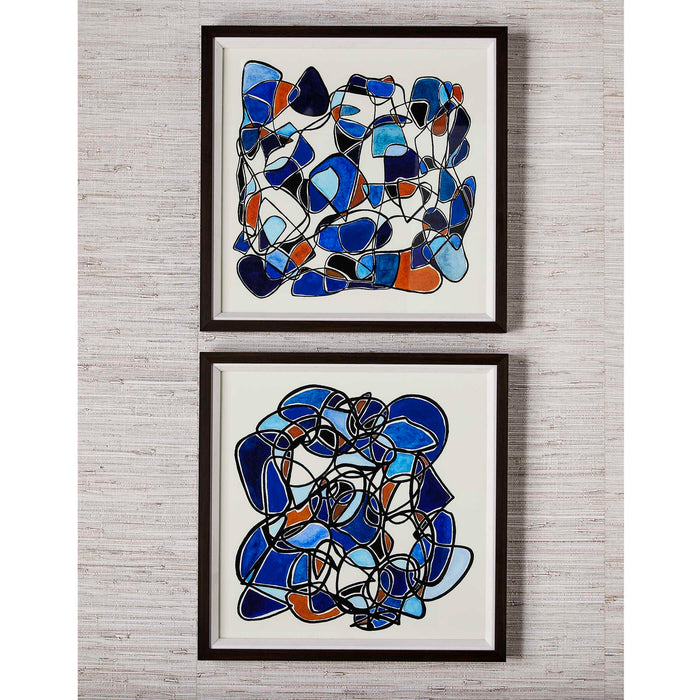 Congregation - Framed Prints (Set of 2) - Blue / Red / White