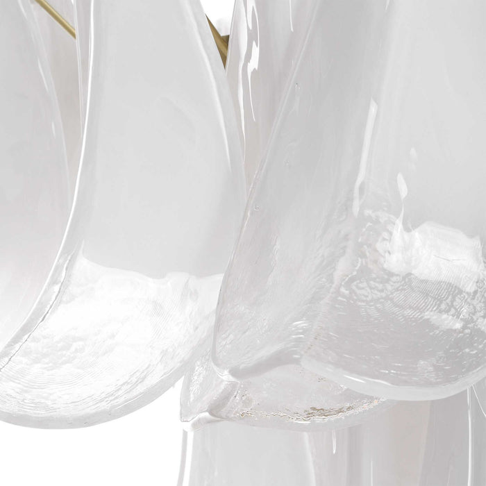 White Lotus - 10 Light Pendant - Brass