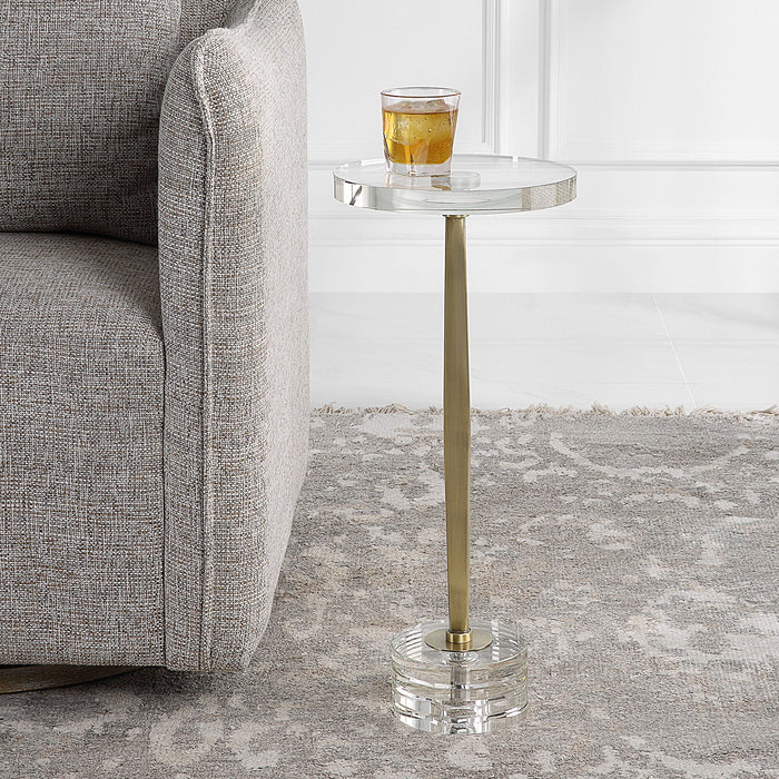 Groove - Crystal Drink Table - Gold