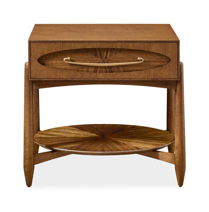 Tiger Eye - Side Table - Woodtone / Brass