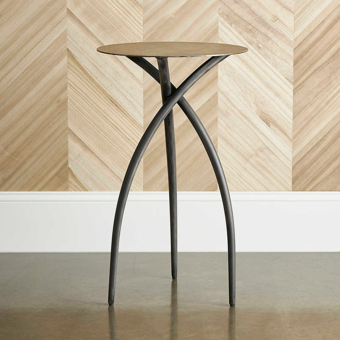 Renly - Accent Table - Black / Woodtone
