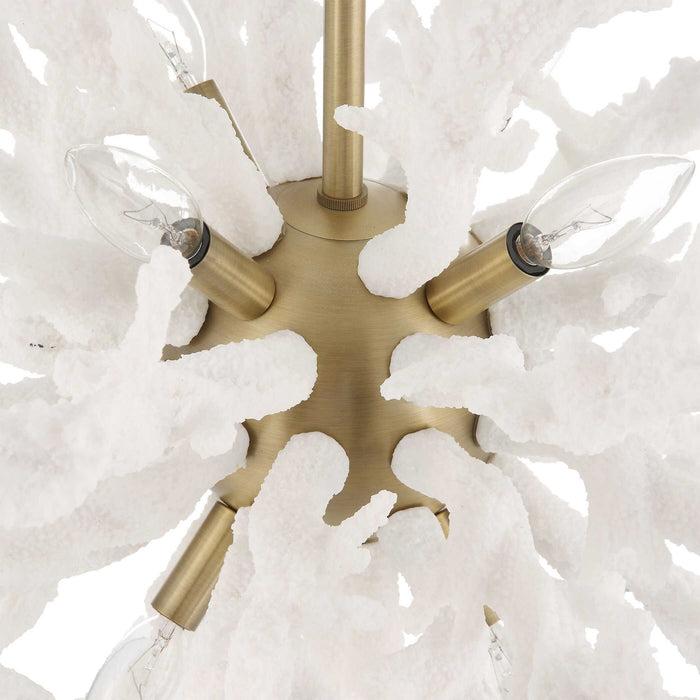 Coral Reef - 8 Light Pendant - Brass