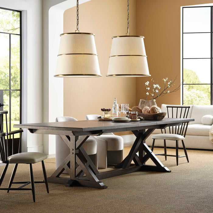 Triad - 4 Light Pendant - Brass / White