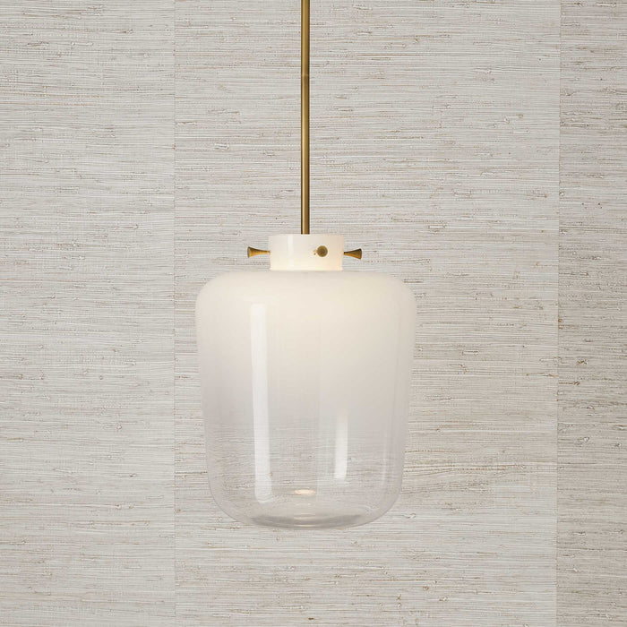 Opalescence - 1 Light Pendant - Brass / White