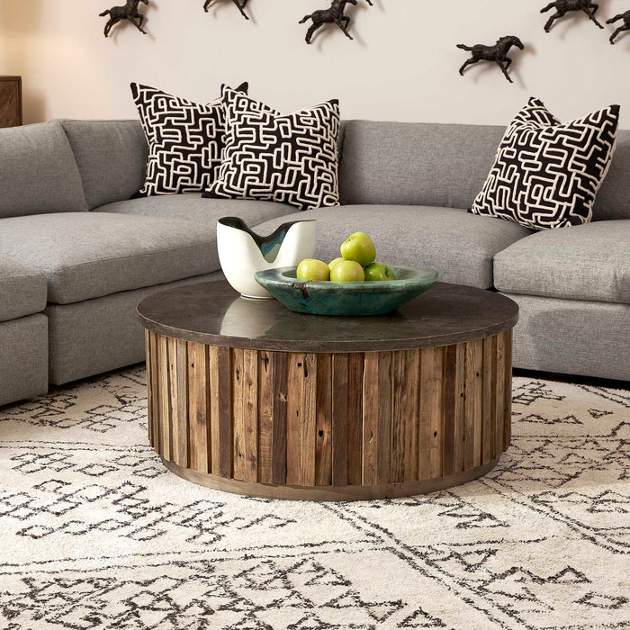 Finnegan - Coffee Table - Gray / Woodtone