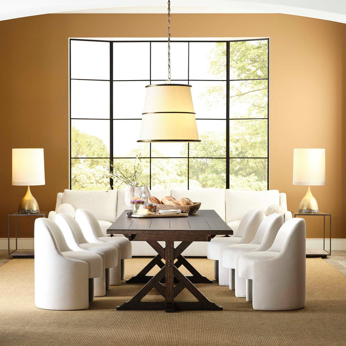 Triad - 4 Light Pendant - Brass / White