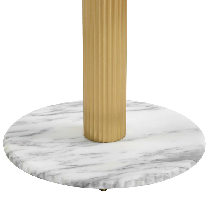 In a Pinch - Accent Table - Brass / White