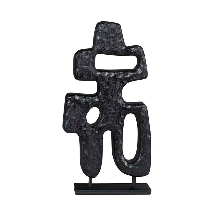 Chiseled Silhouette - Small Sculpture - Black