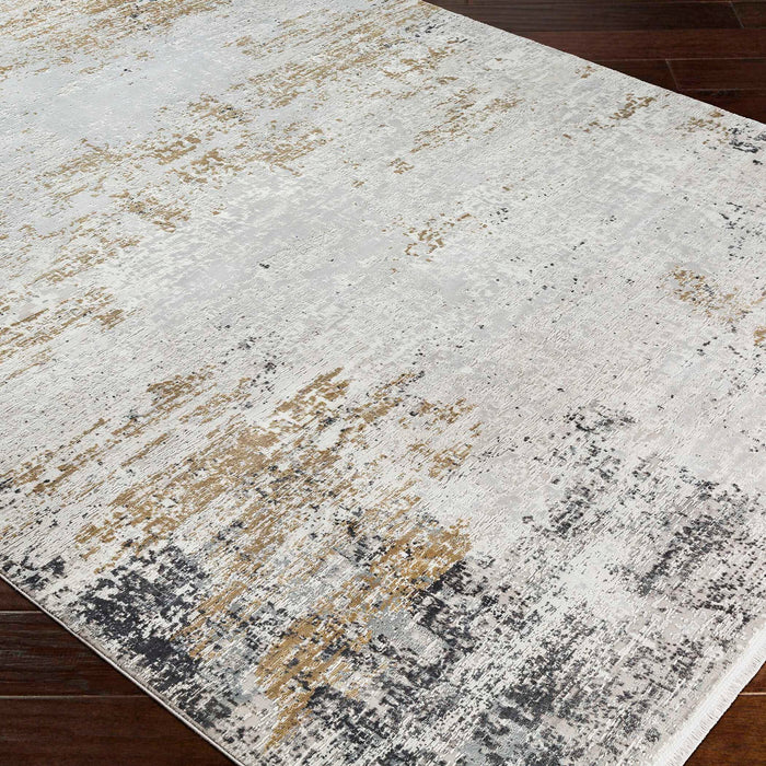 Ulen - Abstract 7.5 X 11 Rug - Pearl Silver