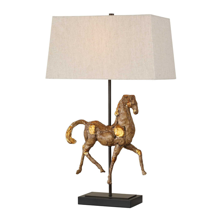 Table Lamp - Aged Brown / Black