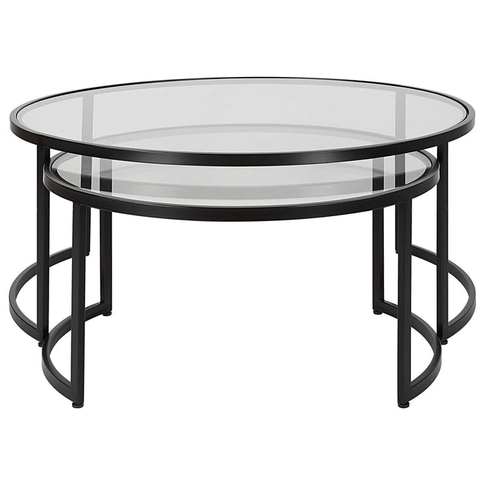 Rhea - Nesting Coffee Tables (Set of 2) - Black