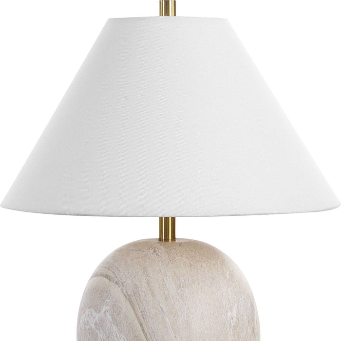 Table Lamp - White & Beige