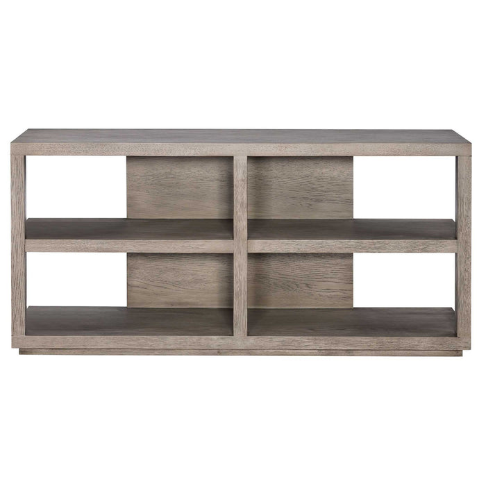 Haven - Long Sofa Table - Gray / Woodtone