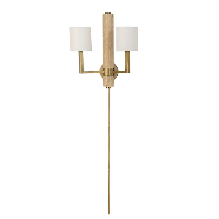 Commune - 2 Light Sconce - Brass