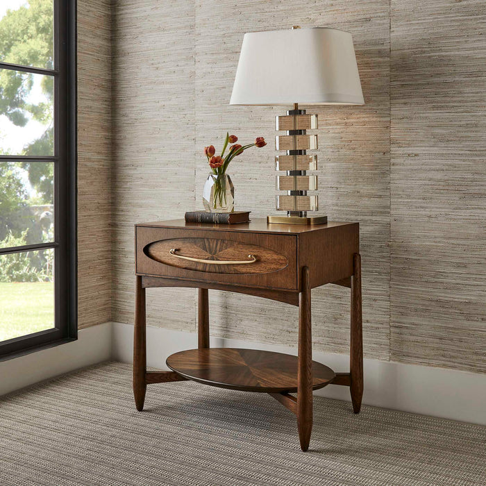 Tiger Eye - Side Table - Woodtone / Brass