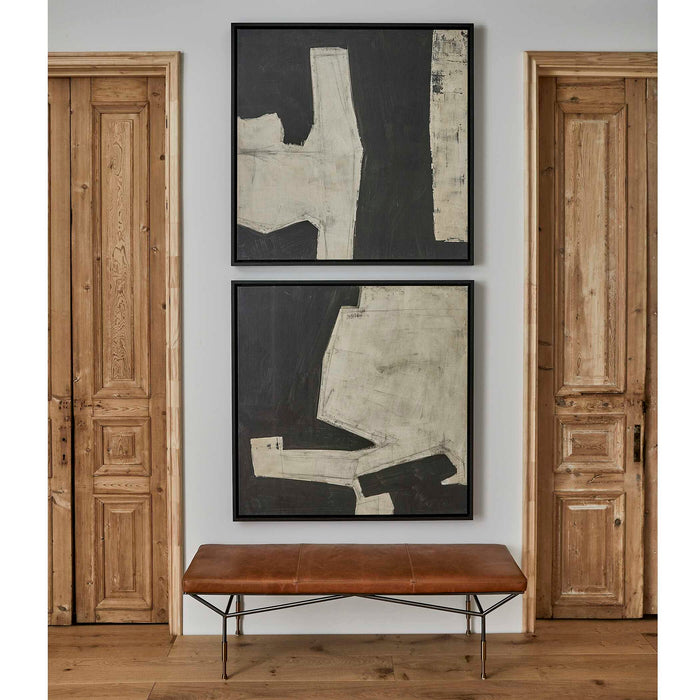 Transformation - Framed Canvases (Set of 2) - Black / Brown / Gray