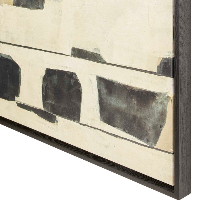 On The Line - Framed Canvases (Set of 2) - Black / Beige