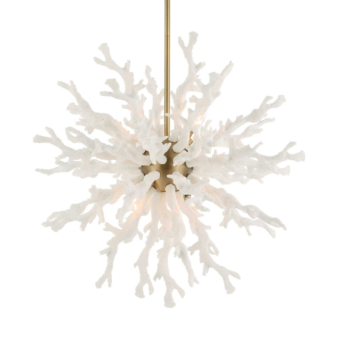 Coral Reef - 8 Light Pendant - Brass