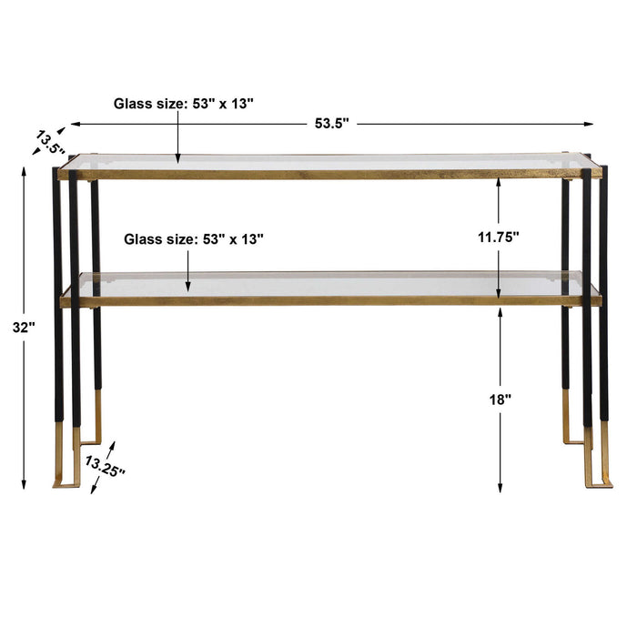 Kentmore - Modern Console Table - Black