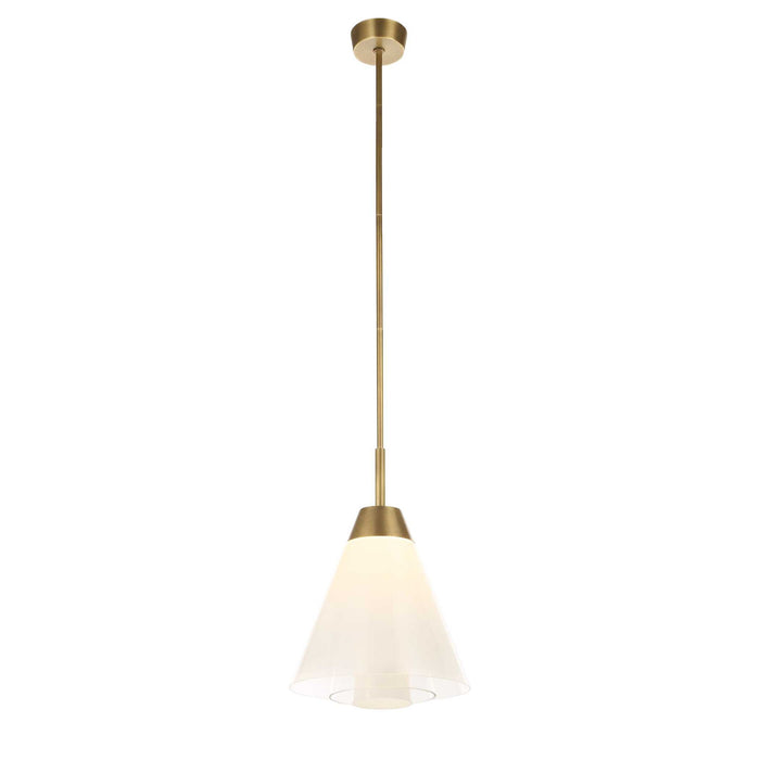 Tiered Ombre - 1 Light LED Pendant - Brass