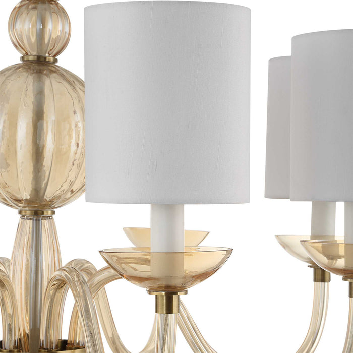 Palazzo - 8 Light Chandelier - Brass / Yellow