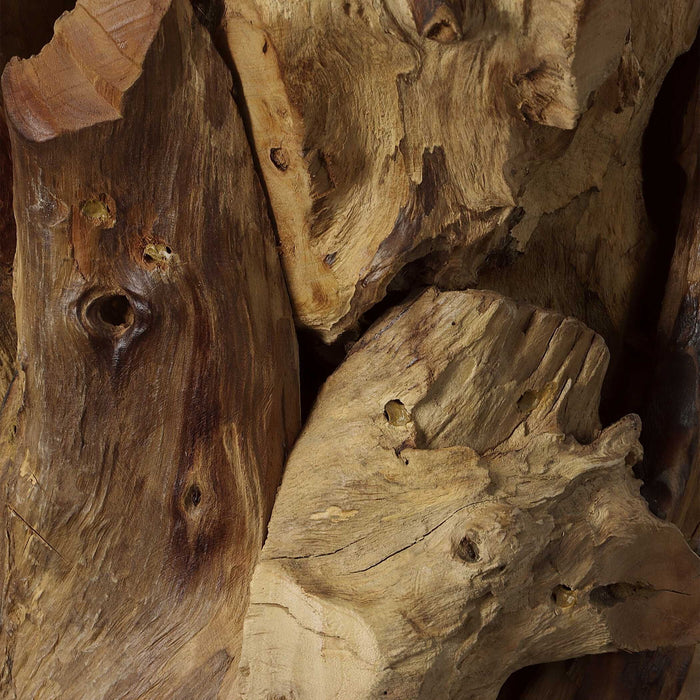 Driftwood - Glass Top Large Coffee Table