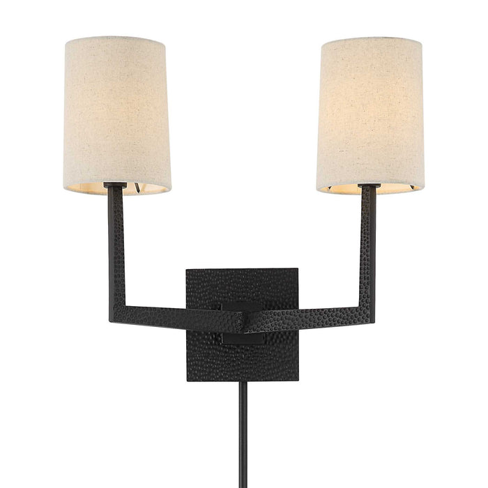 Open Arms - 2 Light Sconce - Black / Gray