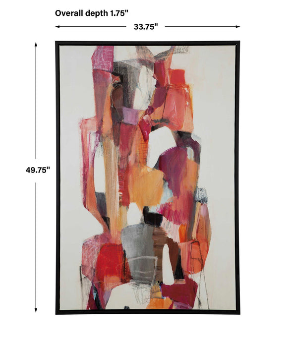 Totem At Sunrise - Framed Canvas - Black / Brown / Gray