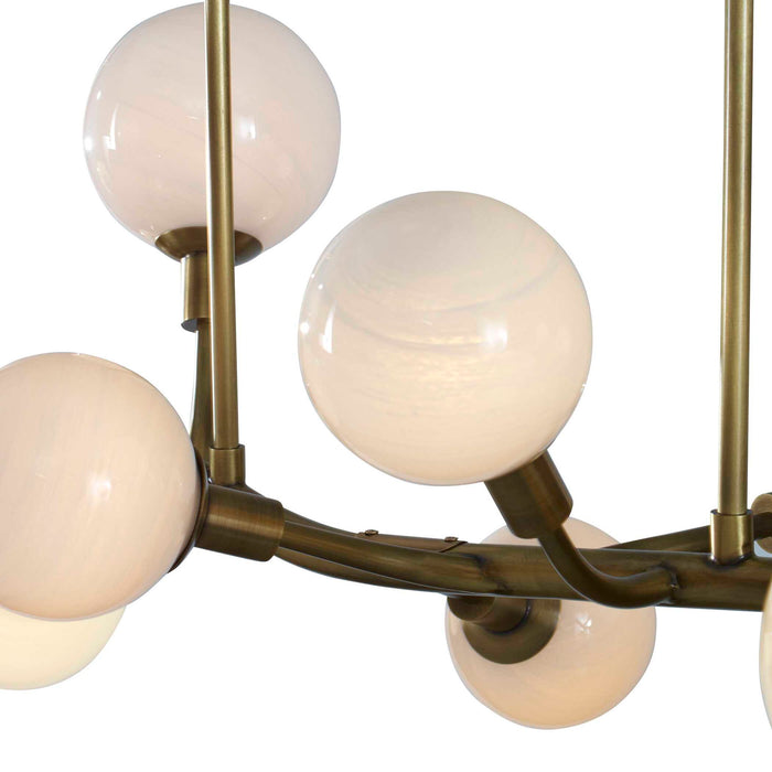 Meandering - 14 Light Pendant