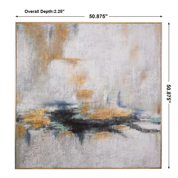 Eclipse - Abstract Hand Painted Art - Blue