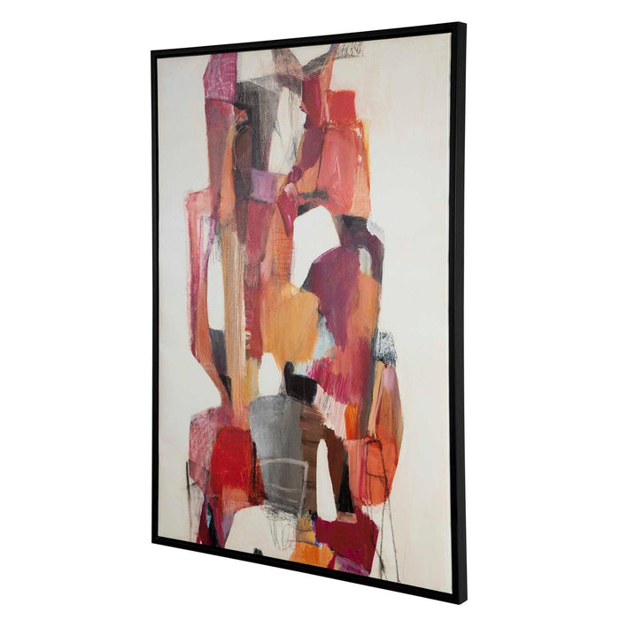 Totem At Sunrise - Framed Canvas - Black / Brown / Gray