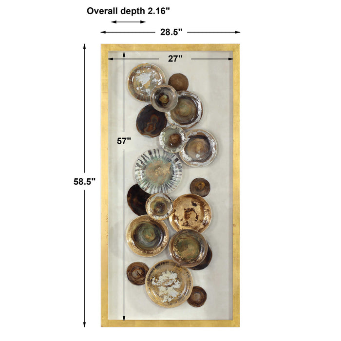 Myla - Antique Plate Shadow Box - Dark Brown