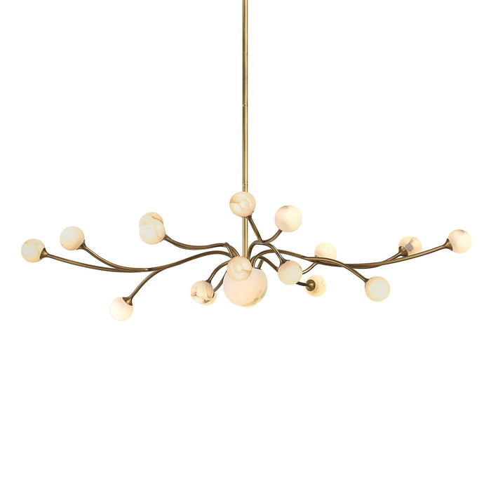 Flurry - 19 Light Pendant - Brass / White