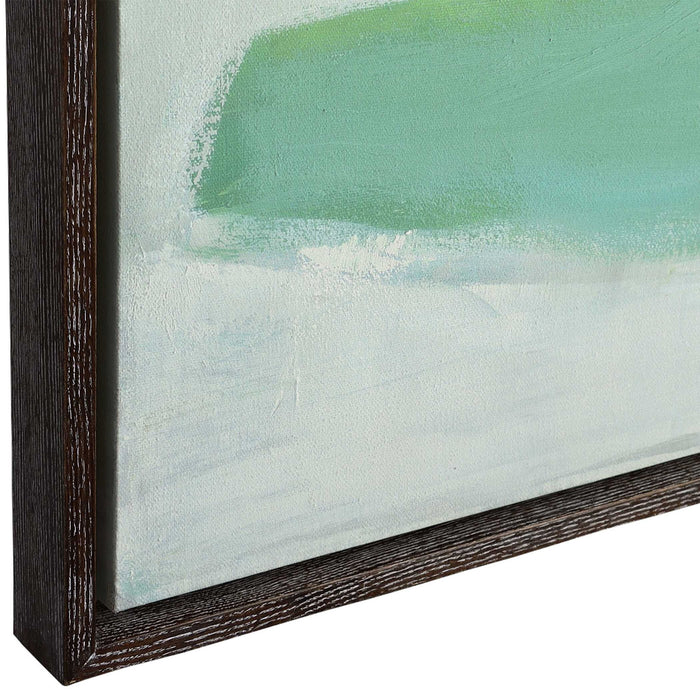 Back To You - Framed Canvas - Blue / Brown / Green