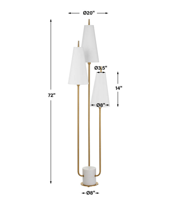 Elle - Floor Lamp - Brass / Gold