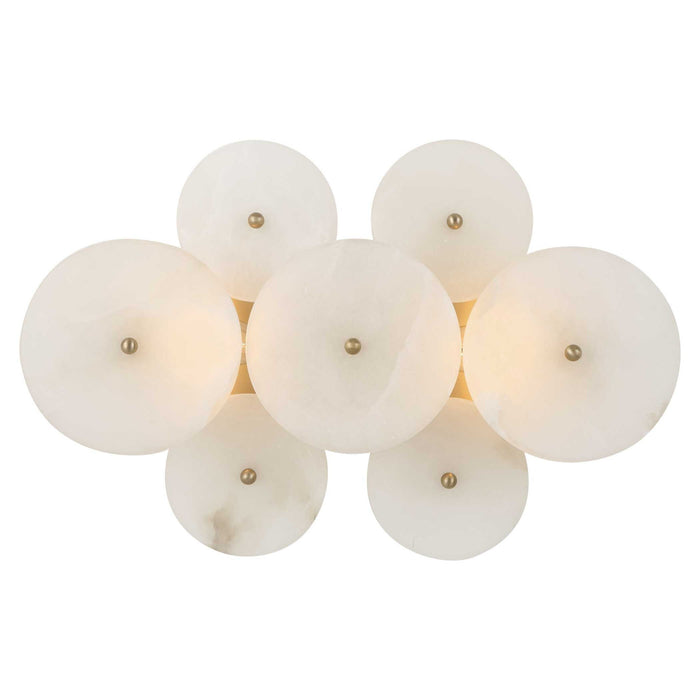 Alabaster Radiance - 2 Light Sconce - Brass