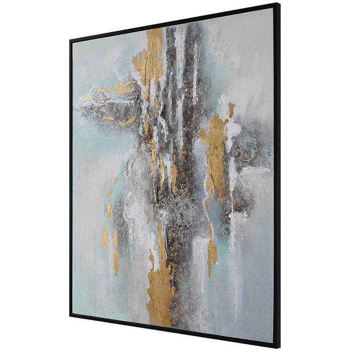 Mountain Mist - Hand Painted Canvas - Gray