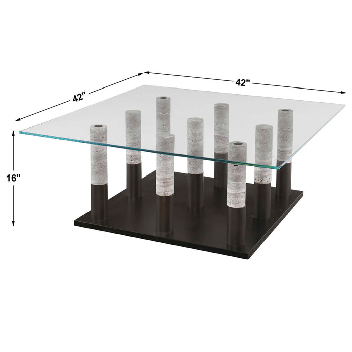 Colonnade - Coffee Table - Black / Brown / Gray