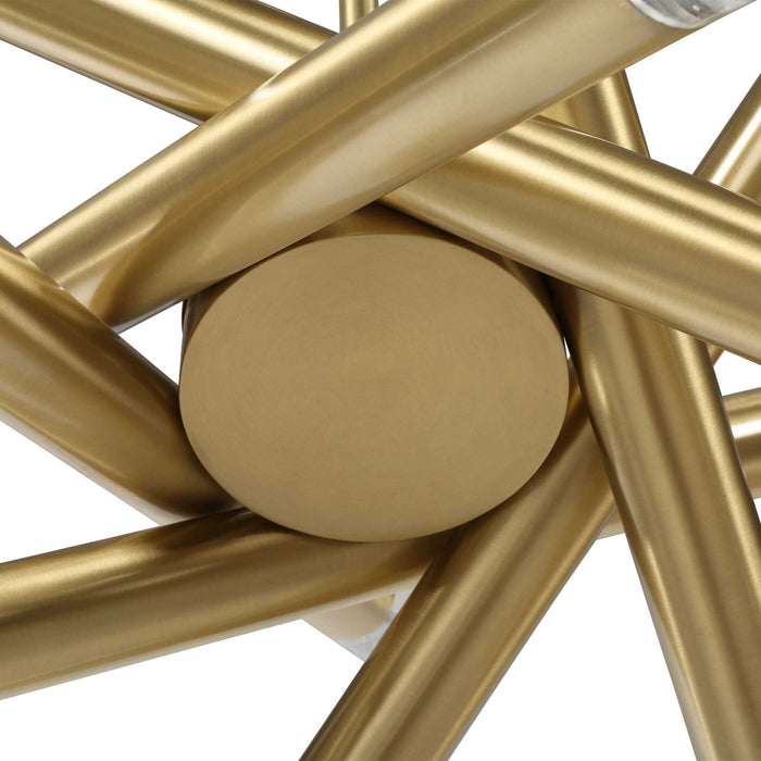 Scepter - 12 Light LED Pendant - Brass