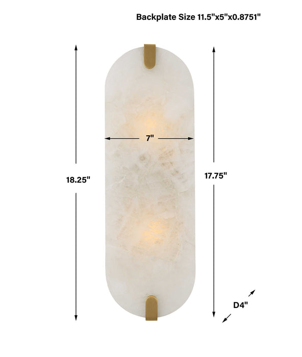 Lustrous - 2 Light Sconce - Brass