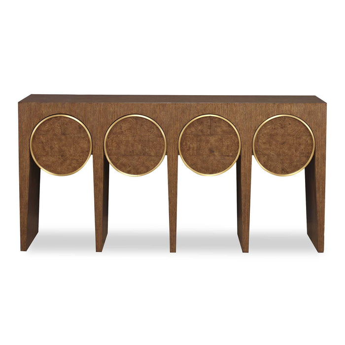 Full Circle - Console Table - Woodtone / Brass